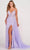 Ellie Wilde EW34058 - Glittered Sheath Dress with Detachable Overskirt Prom Dresses 00 / Lilac