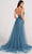 Ellie Wilde EW34058 - Glittered Sheath Dress with Detachable Overskirt Prom Dresses