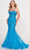 Ellie Wilde EW34090 - Scoop Beaded Lace Prom Gown Prom Dresses 00 / Ocean Blue