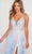 Ellie Wilde EW34107 - V Neck Bare Back A-line Slit Gown Evening Dresses