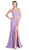 Embellished Illusion Bateau Fitted Prom Dress Dress XXS / Lilac