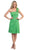 Eureka Fashion - 1801 Rosette Strap Empire Waist Cocktail Dress Bridesmaid Dresses XS / Green