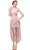 Eureka Fashion - 1921 Lace Mini Dress with High Low Chiffon Overskirt Special Occasion Dress XS / Blush