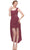 Eureka Fashion - 1921 Lace Mini Dress with High Low Chiffon Overskirt Special Occasion Dress XS / Burgundy