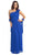 Eureka Fashion - 2005 Ruffled Shoulder Accent Asymmetrical A-Line Gown Bridesmaid Dresses XS / Royal