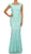 Eureka Fashion - 2050 Lace and Satin Sequin Mermaid Gown Special Occasion Dress XS / Mint/Ivory