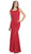 Eureka Fashion - 2050 Lace and Satin Sequin Mermaid Gown Special Occasion Dress XS / Red/Gold