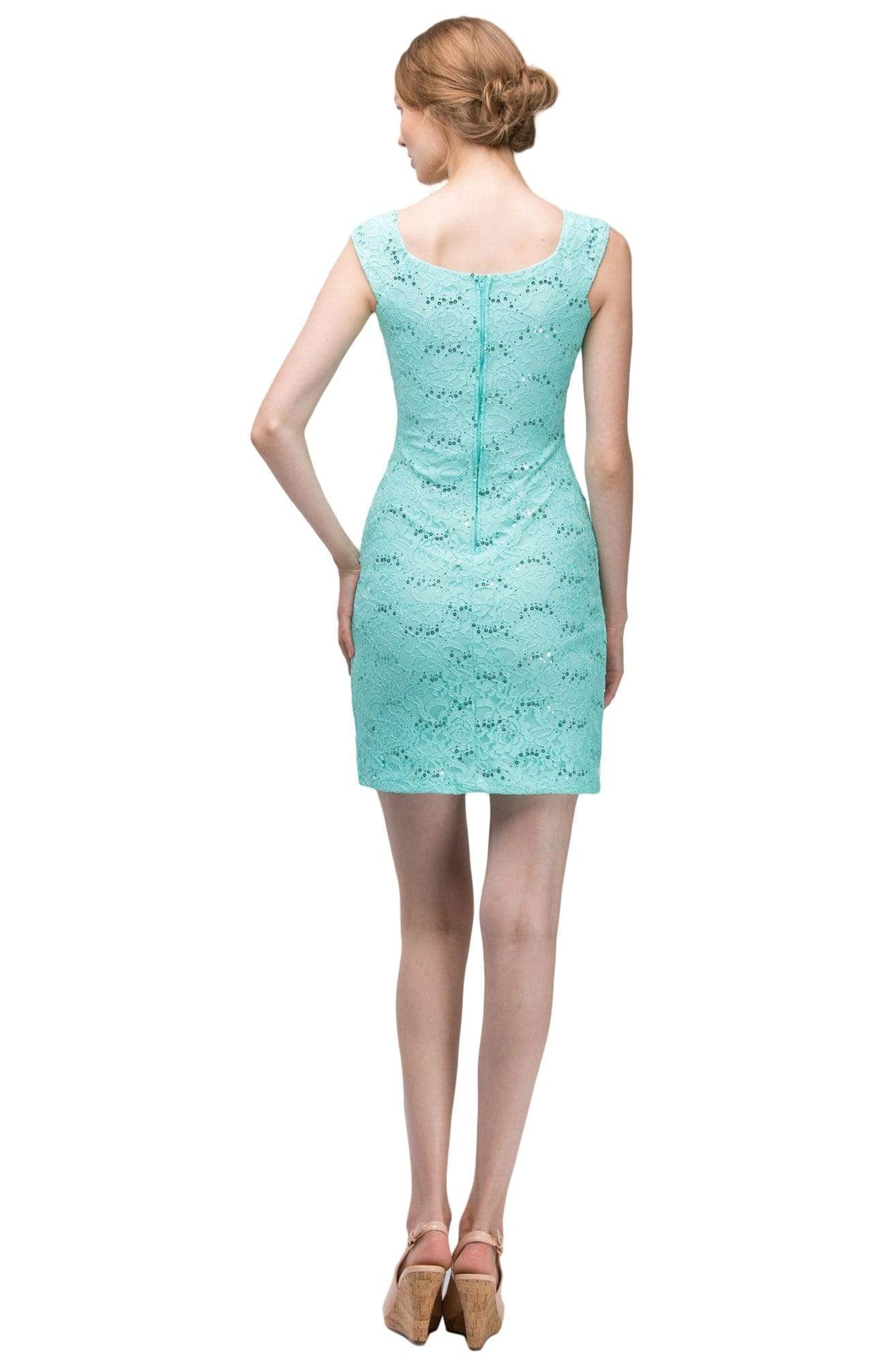 Eureka Fashion - 2062 Sequined Lace Bateau Affordable Prom Dress Couture Candy Eureka Fashion - 2062 Sequined Lace Bateau Affordable Prom Dress Couture Candy