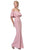 Eureka Fashion - 2102 Off-Shoulder Trumpet Dress Bridesmaid Dresses XS / Dusty Pink