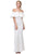 Eureka Fashion - 2102 Off-Shoulder Trumpet Dress Bridesmaid Dresses XS / Offwhite