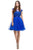 Eureka Fashion - 3622 Lace Illusion Bateau A-line Dress Homecoming Dresses XS / Royal Blue