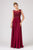 Eureka Fashion - 3711 Sleeveless Lace Scoop Chiffon A-line Dress Bridesmaid Dresses XS / Burgundy