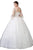 Eureka Fashion - 4188 Gold Embroidered V-neck Ballgown Special Occasion Dress