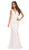 Eureka Fashion - 6010 Illusion Plunging  V Neck Mermaid Evening Gown Evening Dresses XS / Off White
