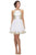 Eureka Fashion - 6026 Gold Appliqued Halter Cocktail Dress Homecoming Dresses XS / Ivory