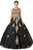 Eureka Fashion - 6900 Lace Appliqued Scoop Ballgown Quinceanera Dresses XS / Black