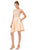 Eureka Fashion - 8433 Lace Jewel Neck Satin A-line Dress Homecoming Dresses XS / Champagne