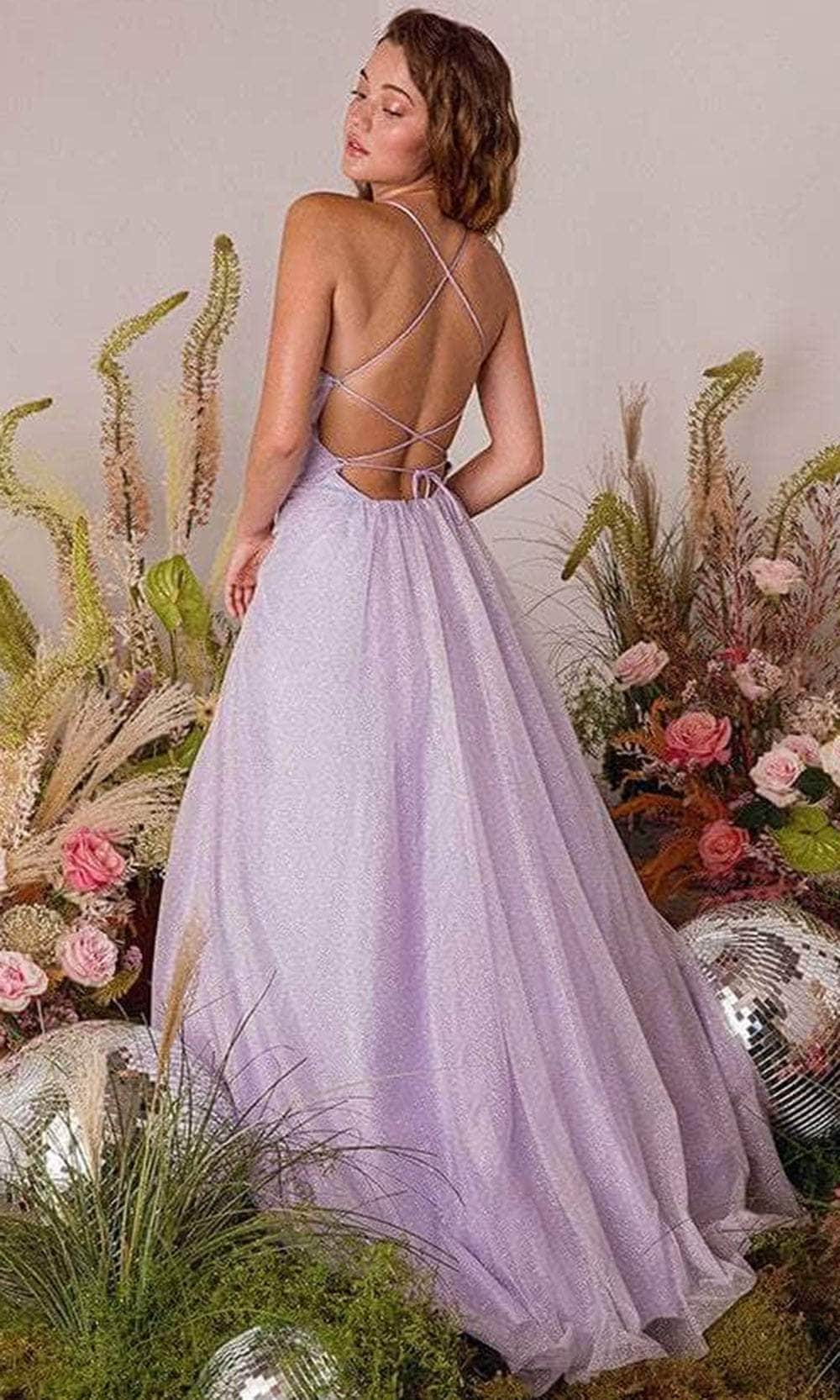 Long Prom Formal A Line Glitter Dress Eureka Fashion 9009 - Silver / M Long Prom Formal A Line Glitter Dress Eureka Fashion 9009 - Silver / M