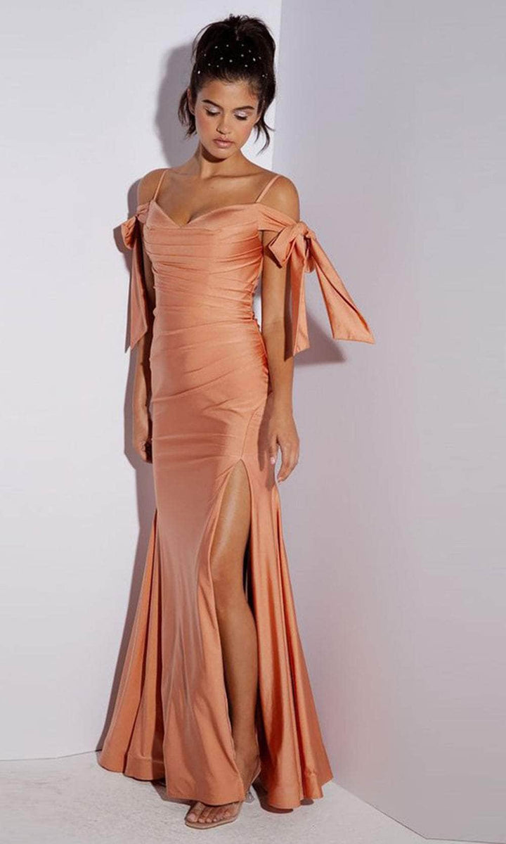 Eureka EK181 Floral Sequin Bodice Off the Shoulder Gown main image 1