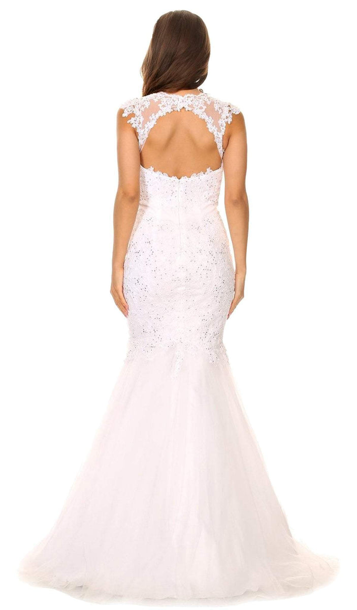 Eureka 9911 Mermaid Glitter Mesh Gown Boned Bodice