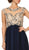 Eureka Fashion - Cap Sleeve Illusion Beaded Lace A-Line Evening Gown Special Occasion Dress