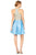 Eureka Fashion - Embroidered Halter Satin A-line Dress Homecoming Dresses