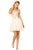 Eureka Fashion - Embroidered Off-Shoulder Chiffon A-line Dress Bridesmaid Dresses XS / Champ/Gold