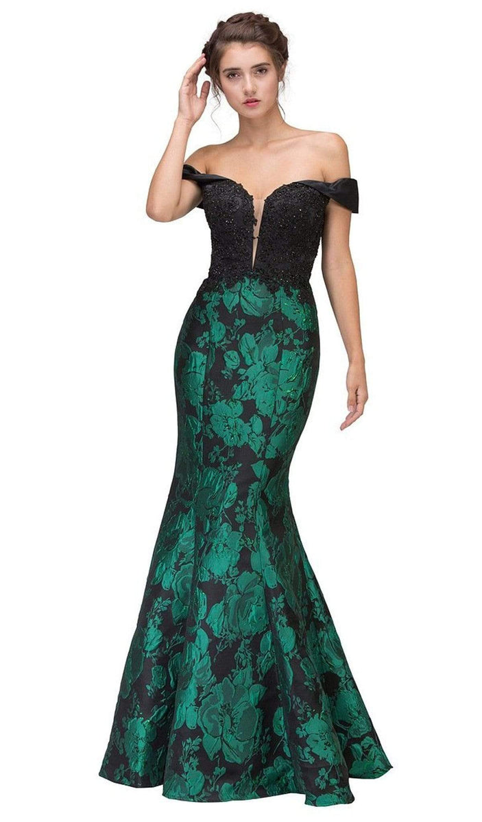 Eureka 8050 Mermaid Style Long Formal Dress Off Shoulder