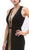 Eureka Fashion - Plunging Gold Beading Fitted Evening Dress Special Occasion Dress