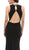 Eureka Fashion - Plunging Gold Beading Fitted Evening Dress Special Occasion Dress