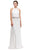Eureka Fashion - Sleeveless Lace Halter Evening Dress with Slit Special Occasion Dress XS / Off White