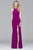 Faviana - 7976 Long  jersey halter dress with open back Special Occasion Dress 0 / Wild Orchid