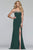 Faviana - S10200 Beaded Tulle Neckline Strapless Jersey Dress Evening Dresses 00 / Evergreen