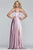 Faviana - S10209 Lace Up Back Satin V Neck Dress Evening Dresses 00 / Deep Mauve