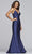 Faviana - S10214 V-neck Low Cut Crisscross Back Satin Evening Dress Special Occasion Dress