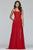 Faviana - S10233 String Back Empire Waist A-Line Chiffon Dress Prom Dresses in Red