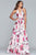 Faviana - S10278 Floral Halter A-Line Evening Gown Evening Dresses