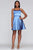 Faviana - S10361 Charmeuse Satin Lace up Back Cocktail Dress Special Occasion Dress 00 / Steel Blue