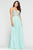 Faviana - S10414 Applique Deep V-neck Chiffon A-line Dress Prom Dresses