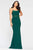 Faviana - S10421 Strappy Scoop Sheath Jersey Dress Evening Dresses 00 / Evergreen