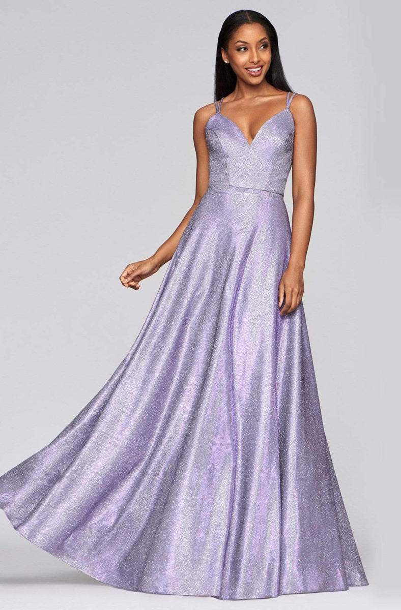Faviana - Strappy Plunging V-Neckline Jersey Dress s10060 main image 0