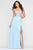 Faviana - S10431 Embroidered Plunging Sheer Bodice High Slit Dress Prom Dresses