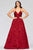 Faviana - S10464 Thin Strapped A-line Long Dress Prom Dresses
