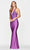 Faviana - S10631 Jeweled Halter Long Gown Prom Dresses 00 / Light Plum