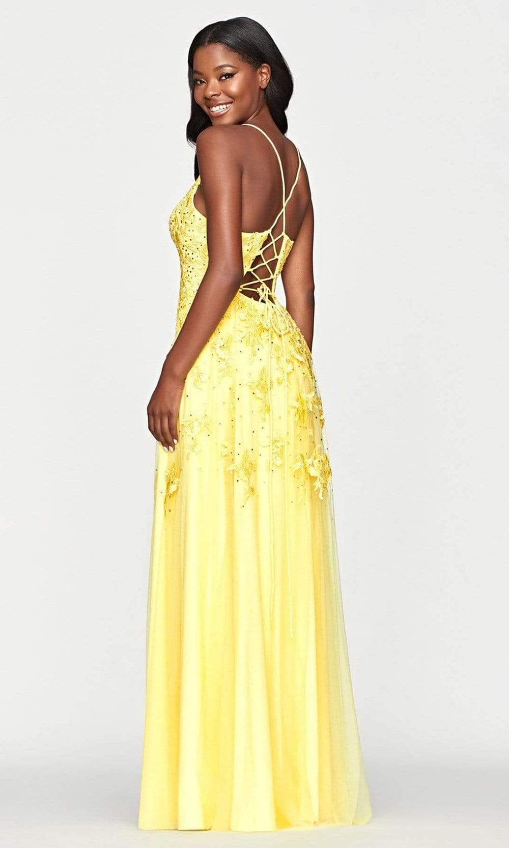 Faviana - S10640 Embroidered Applique Plus Size Prom Gown with Slit 8 / Light Pink - Shop Faviana Dresses On Couture Candy at CoutureCandy.com Faviana - S10640 Embroidered Applique Plus Size Prom Gown with Slit 8 / Light Pink - Shop Faviana Dresses On Couture Candy at CoutureCandy.com