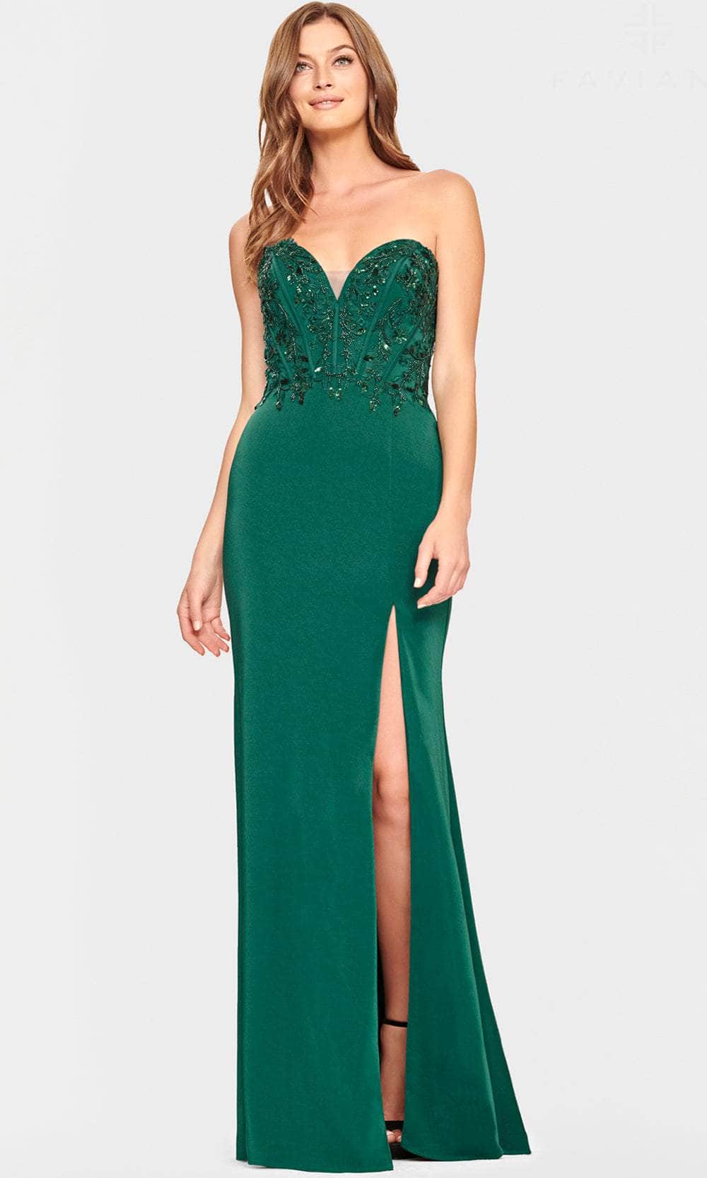 Faviana S10865 Prom Dress - Forest Green | NewYorkDress Faviana S10865 Prom Dress - Forest Green | NewYorkDress