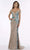 Feriani Couture - 18901 Sequin-Ornate Metallic Mermaid Gown Evening Dresses 8 / Silver