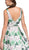 Floral Print Deep V-neck A-line Prom Dress Dress