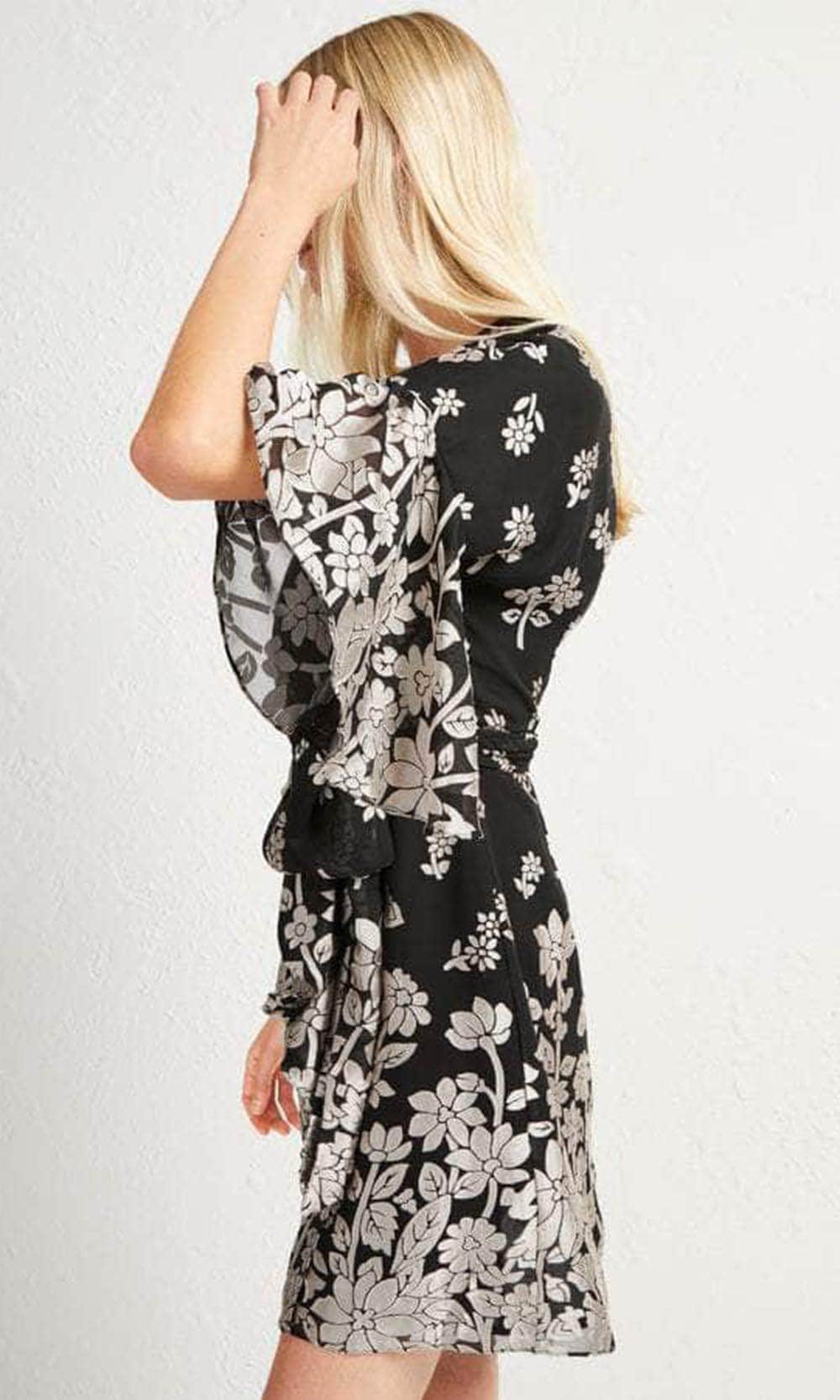 French Connection 71KNX - Floral Faux Wrap Chiffon Short Dress Couture Candy French Connection 71KNX - Floral Faux Wrap Chiffon Short Dress Couture Candy