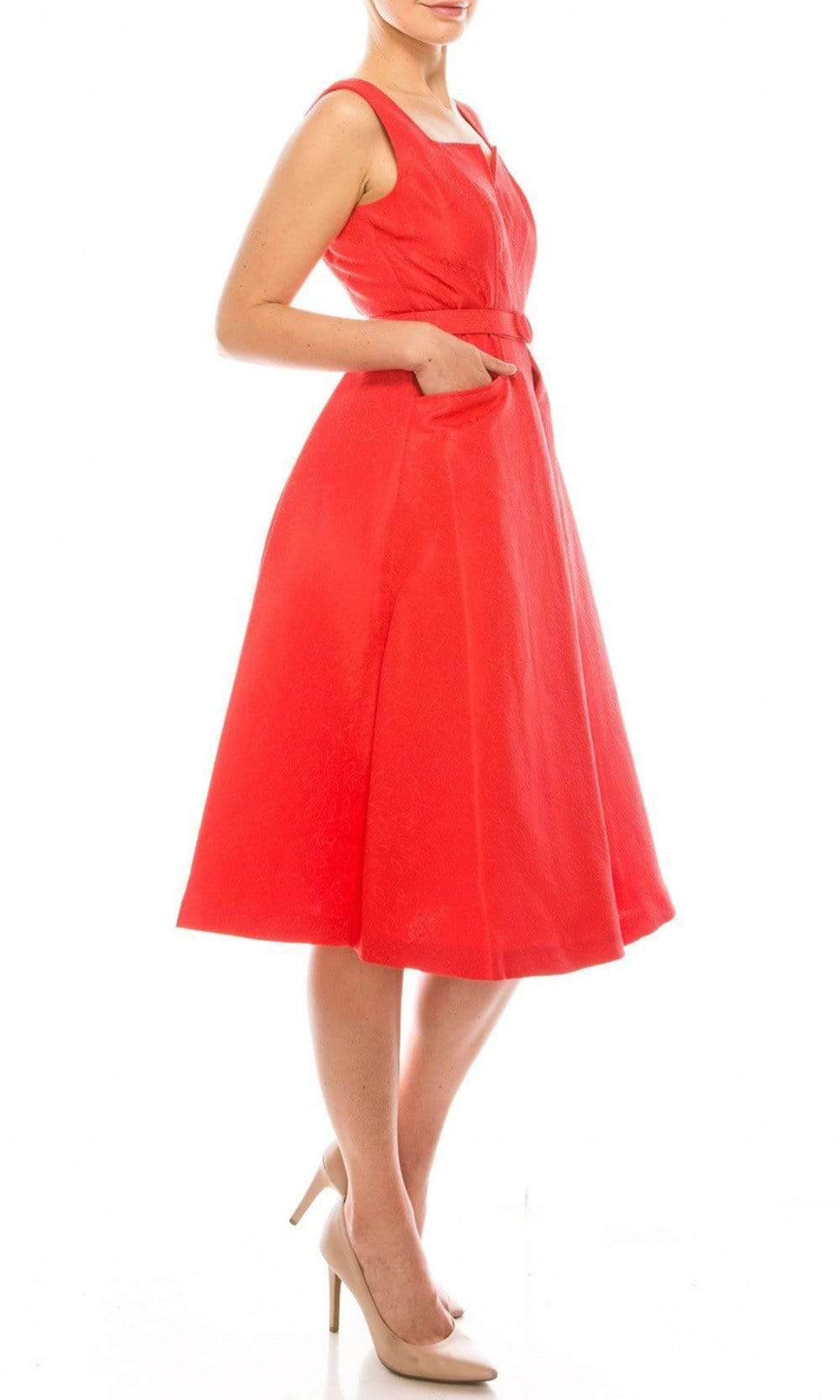 gabby skye fit and flare dresses Gabby Skye Occasion Women's Sleeveless Cape Fit and Flare Dress